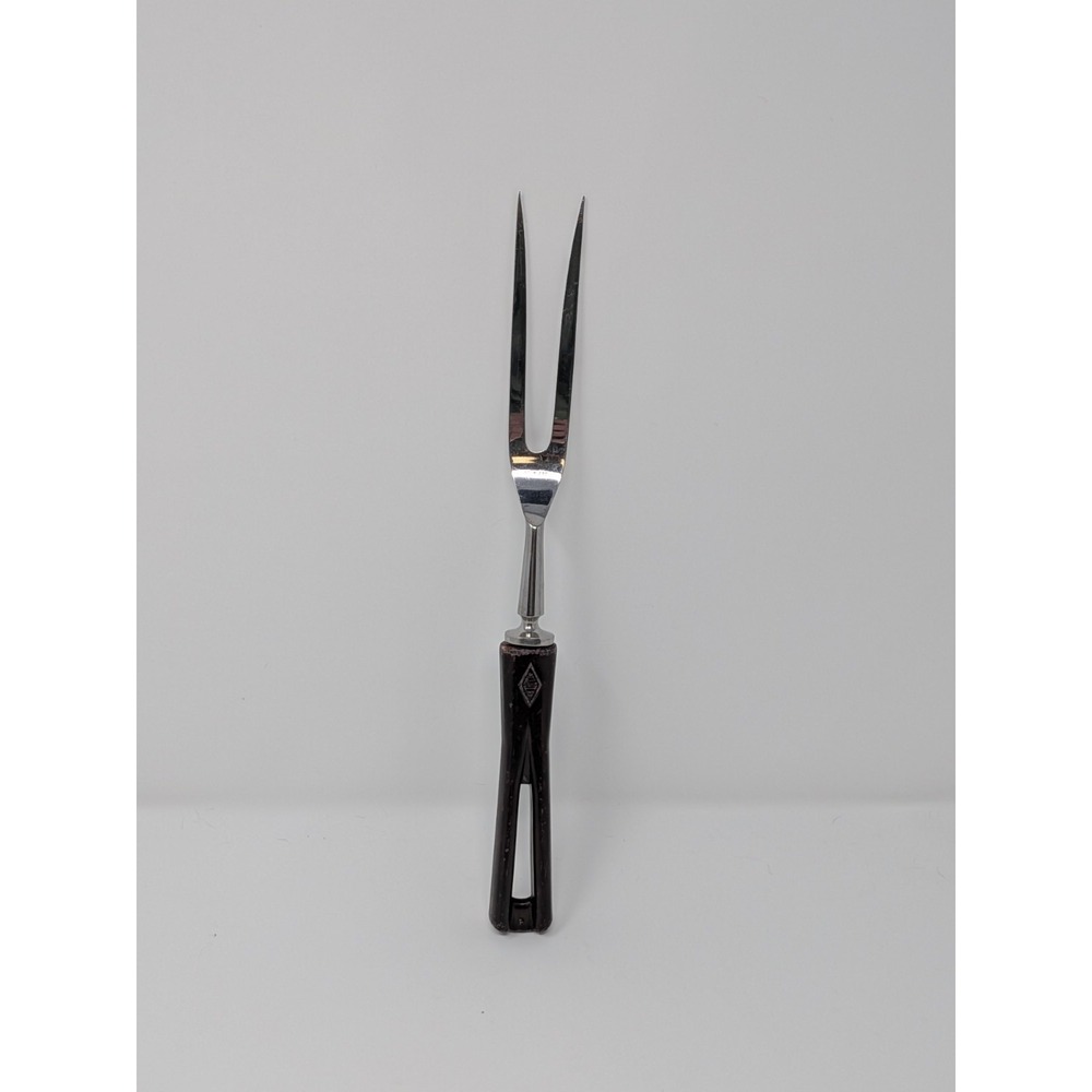 Vintage Stanley Stainless Steel Bakelite handle Carving Serving Fork MCM